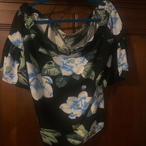 Banana Republic black magnolia off shoulder top